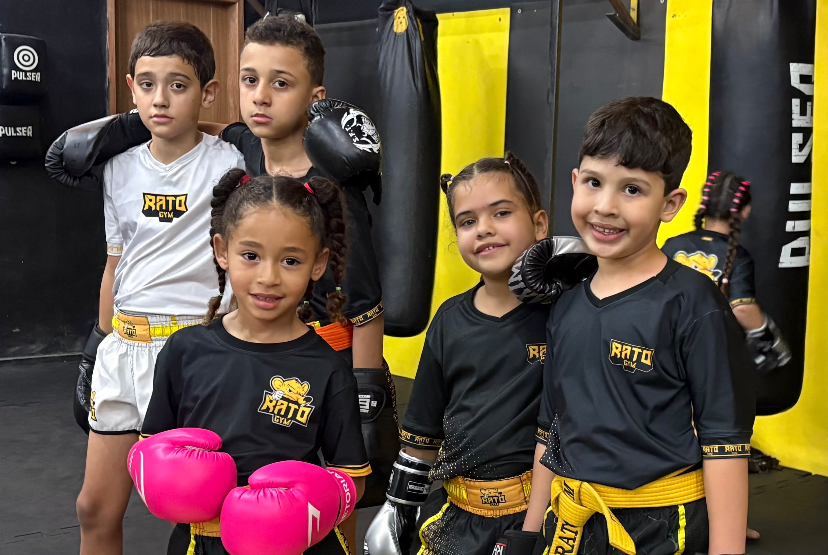 Crianças treinando na Rato Gym Kids